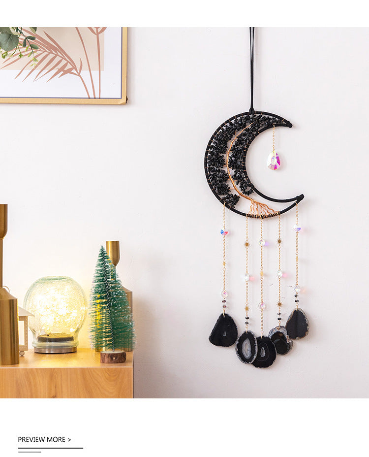 Black Agate Moon Wall Decor