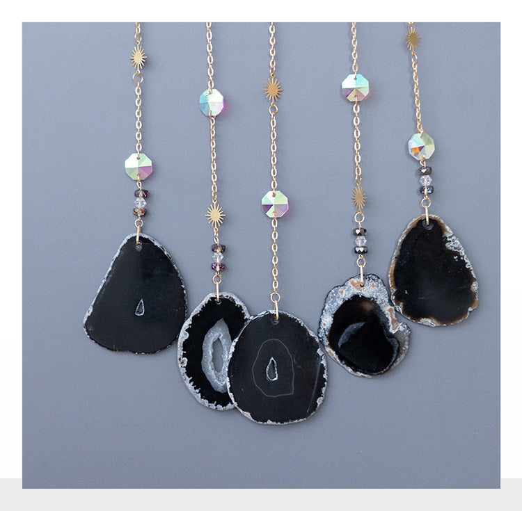 Black Agate Moon Wall Decor