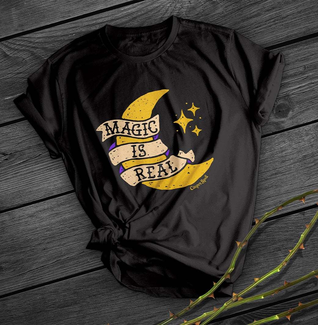 Summer Magic Is Real Black Short Sleeves