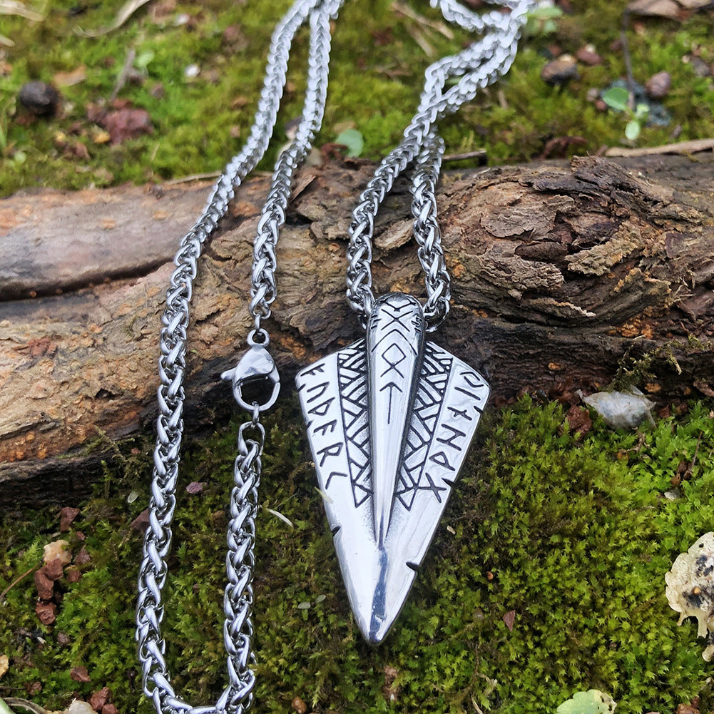 Arrow Double-sided Pendant Long Chain