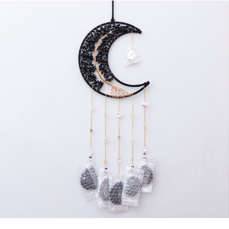 Black Agate Moon Wall Decor