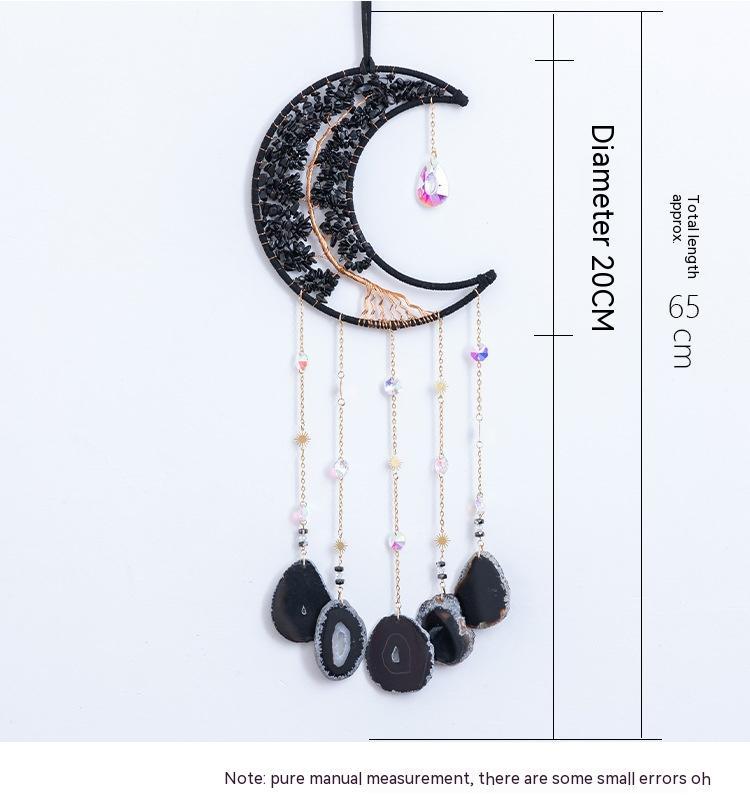 Black Agate Moon Wall Decor