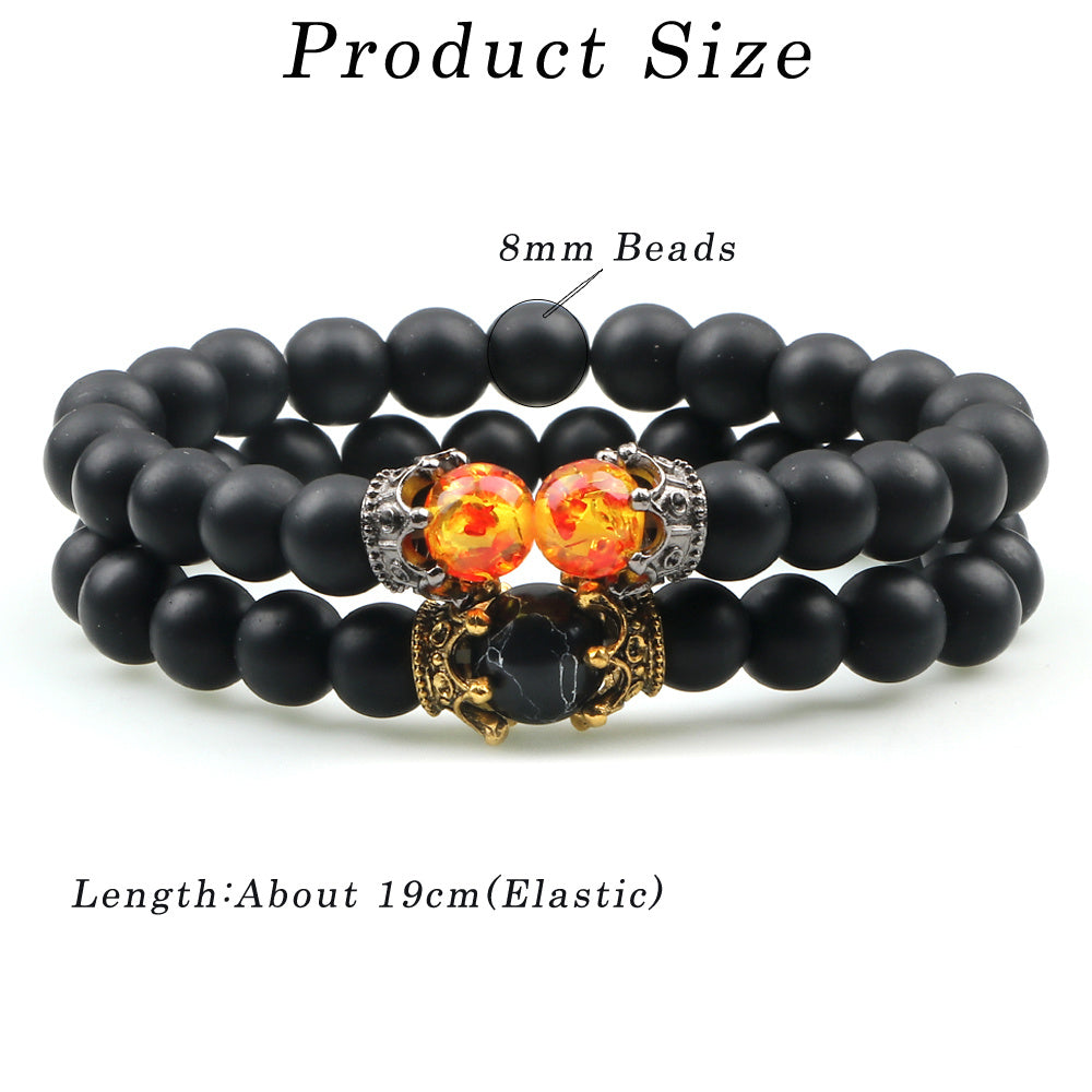 Onyx Crown Bracelet