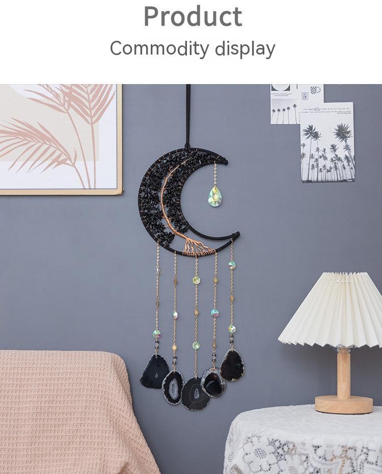 Black Agate Moon Wall Decor