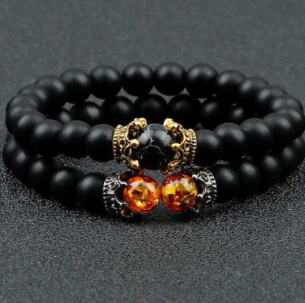 Onyx Crown Bracelet