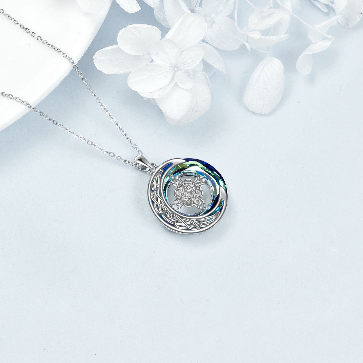 Celtic Moon Witch Knot Necklace