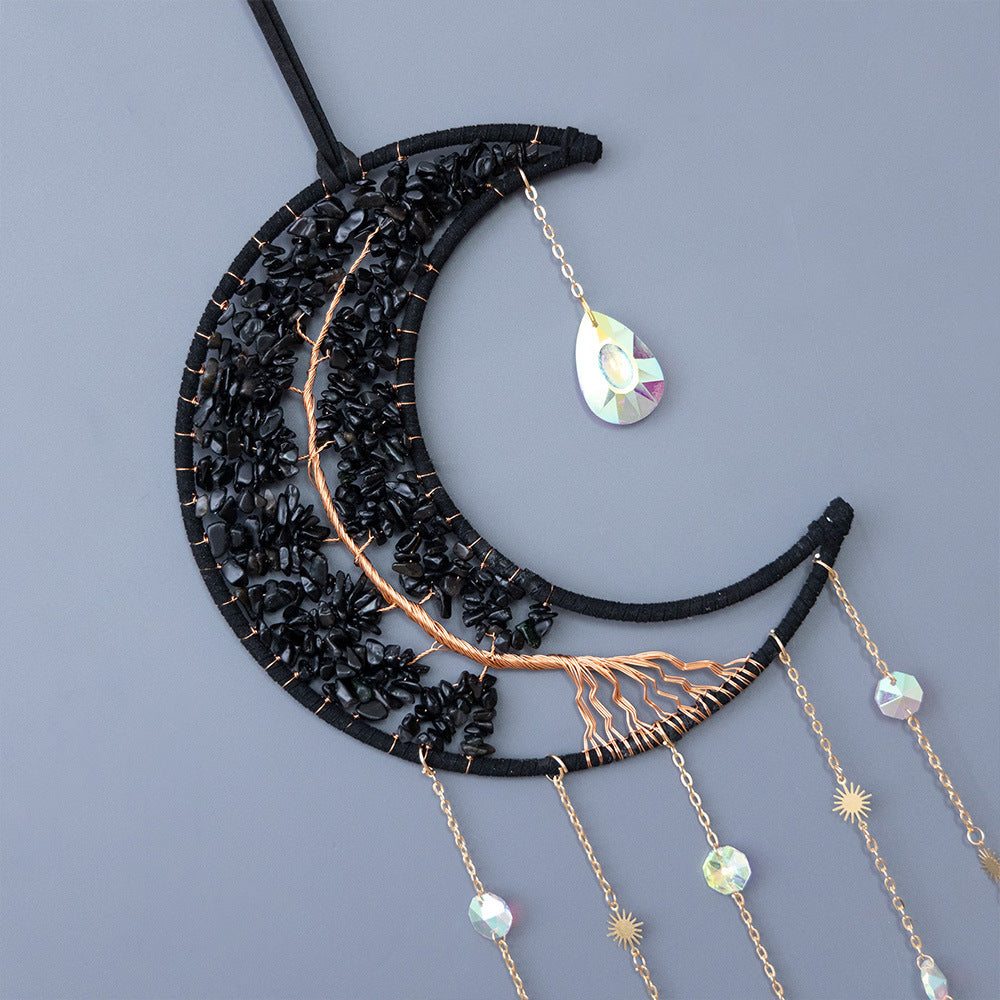 Black Agate Moon Wall Decor