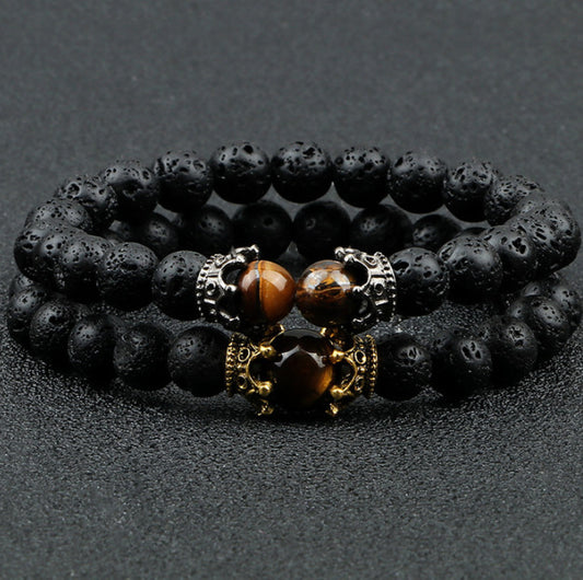 Onyx Crown Bracelet
