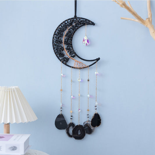 Black Agate Moon Wall Decor