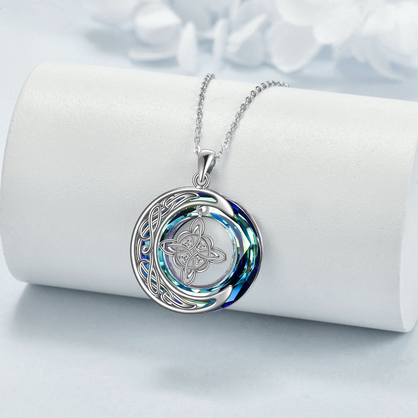 Celtic Moon Witch Knot Necklace
