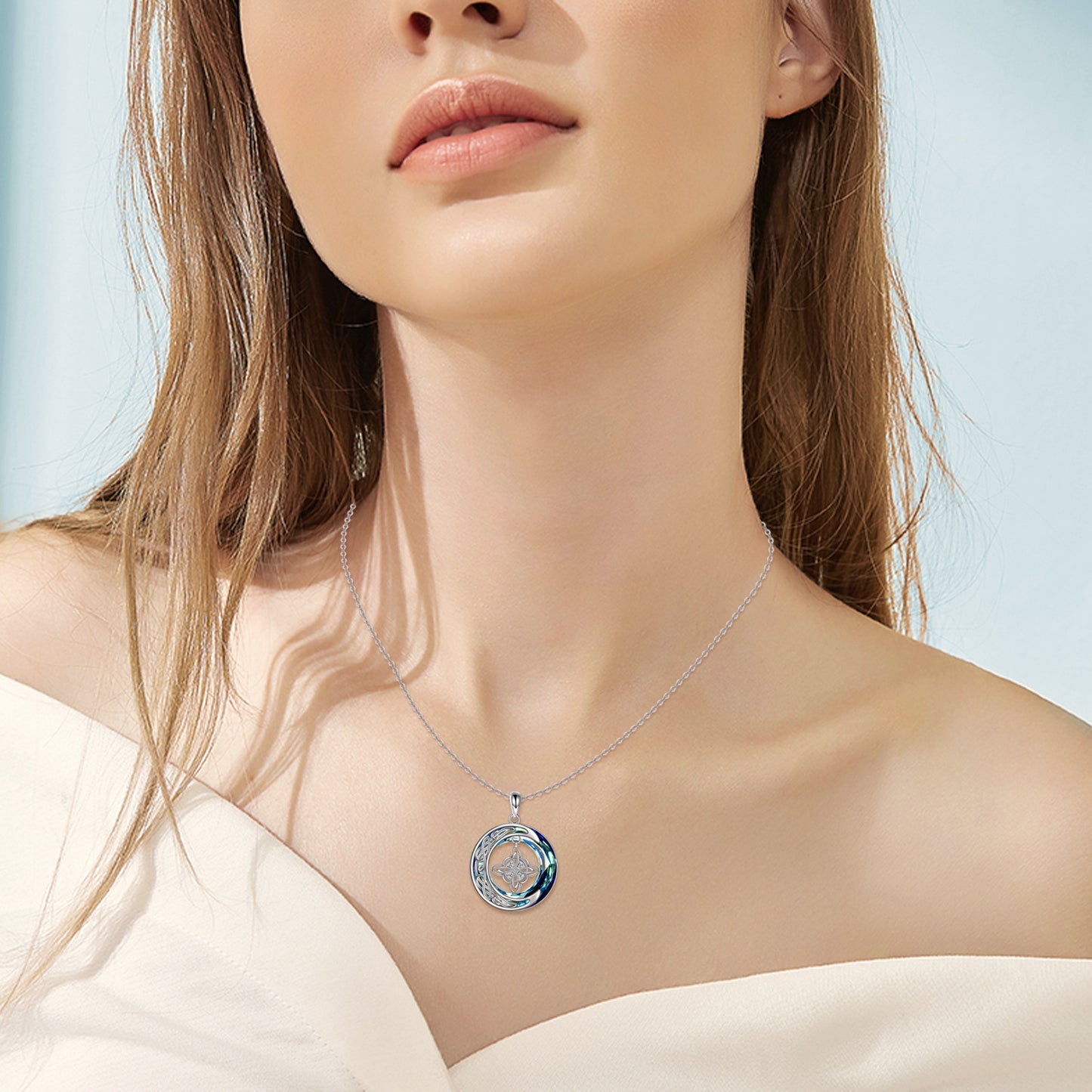 Celtic Moon Witch Knot Necklace